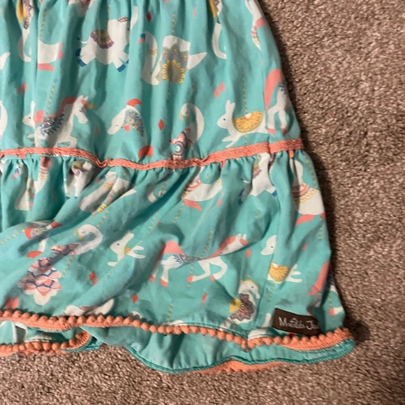 Matilda Jane Blue Fun at the Circus Girl's Short Sleeve Dress - Picture 5 of 7